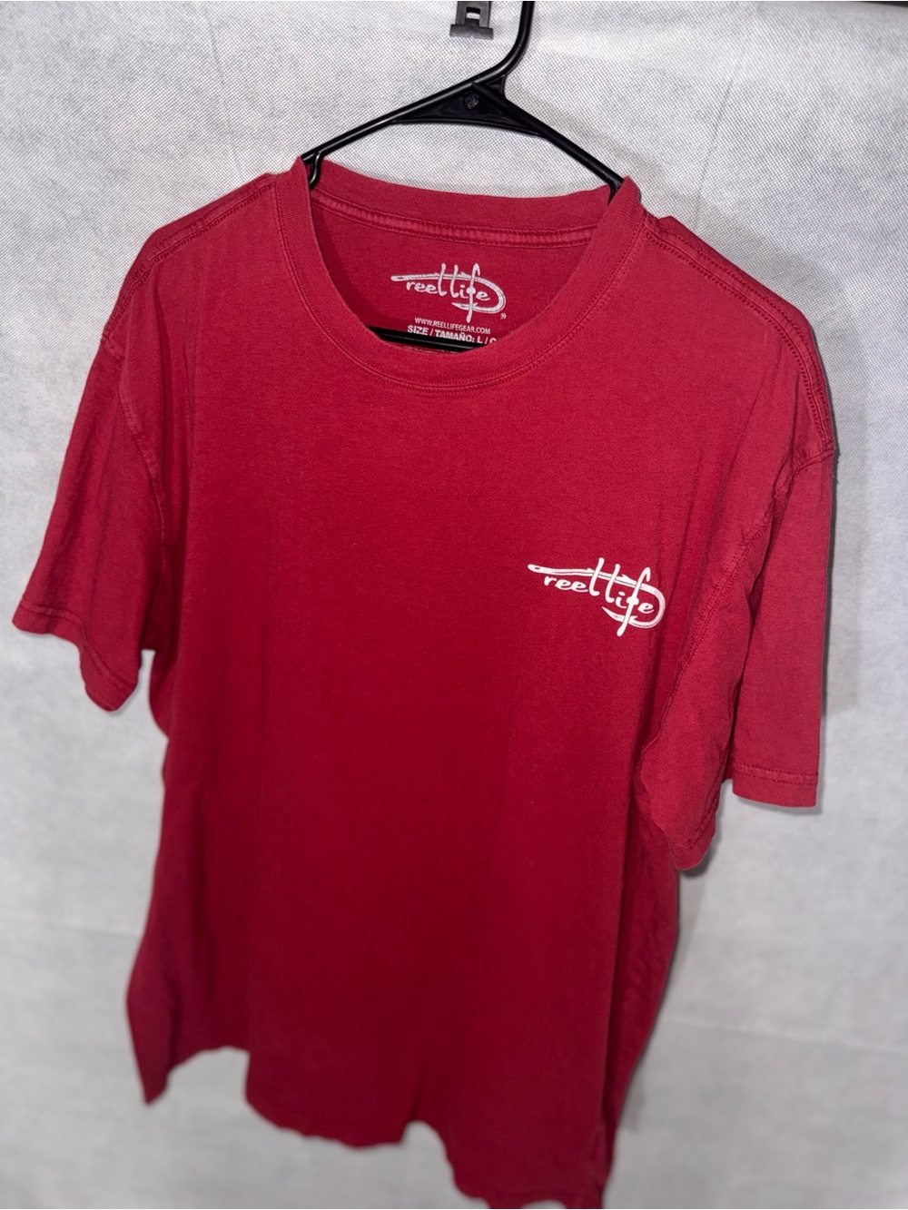Reel Life Men’s Red Short Sleeve Crew T-Shirt